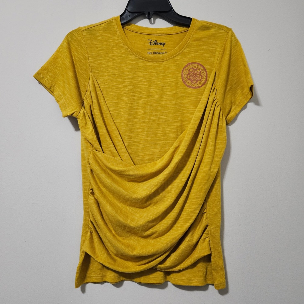 Disney Her Universe Raya and the Last Dragon Draped Sword Graphic Tee Yellow MD